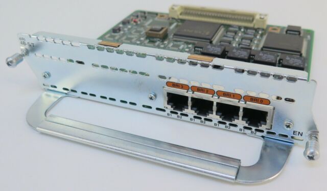 Cisco NM-BRI-4B-S/T Ethernet RJ45 Network ModuleUsed A