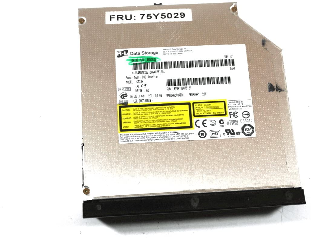 Lenovo GT33N CD-RW DVDRW Multi Burner Laptop 75Y5029 45N7526 Thinkpad L410 L412 L510 L512 SL410 SL510 Used A