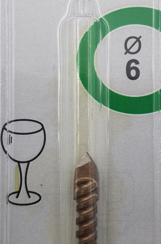 Fischer Glass Drill Bit 6mm x 80mm