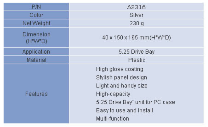 Thermaltake iBOX 5.25 Drive Bay Accessory Box Silver