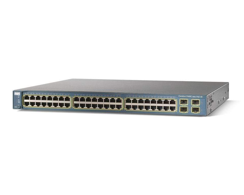 Cisco Catalyst 3560G 48 Port Gigabit POE Switch - WS-C3560G-48PS-S Used A