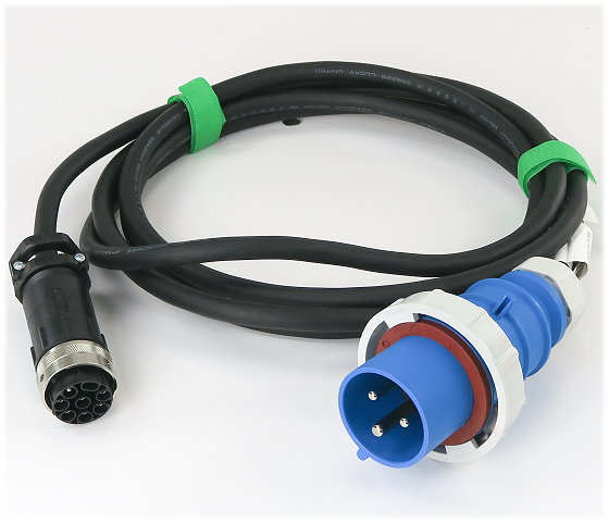 IBM Longwell EC J85836C Stromkabel IEC309 2P+E auf Burndy female 7pin 4m 39M5414 Open Box