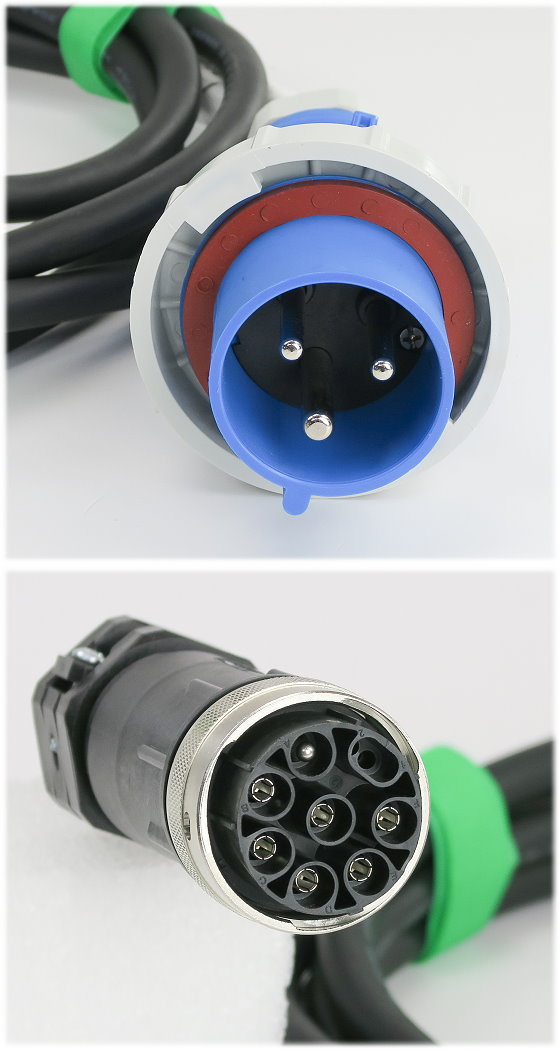 IBM Longwell EC J85836C Stromkabel IEC309 2P+E auf Burndy female 7pin 4m 39M5414 Power Cord New