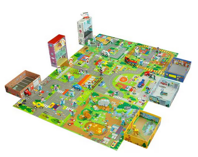 My hospital - Book, puzzles, wooden toys, figures and game set (Greek)