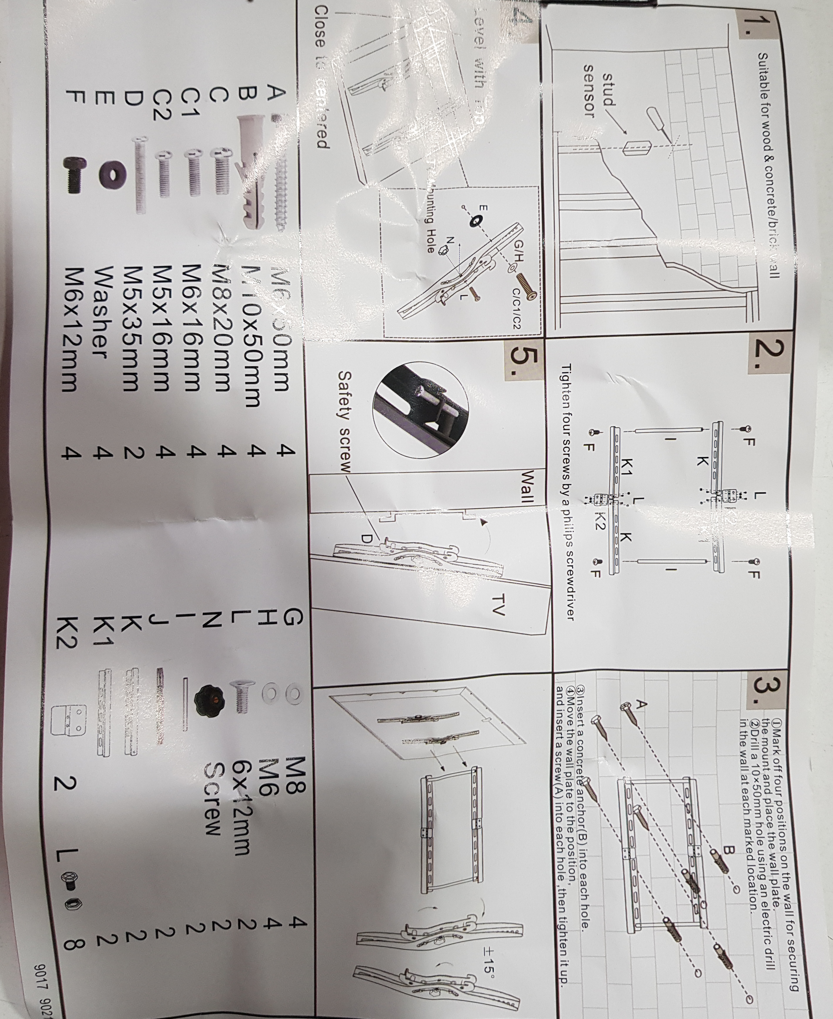 BPS Wall Mount 23-55 Zoll MT9017 Extra Strong MAX 95KG