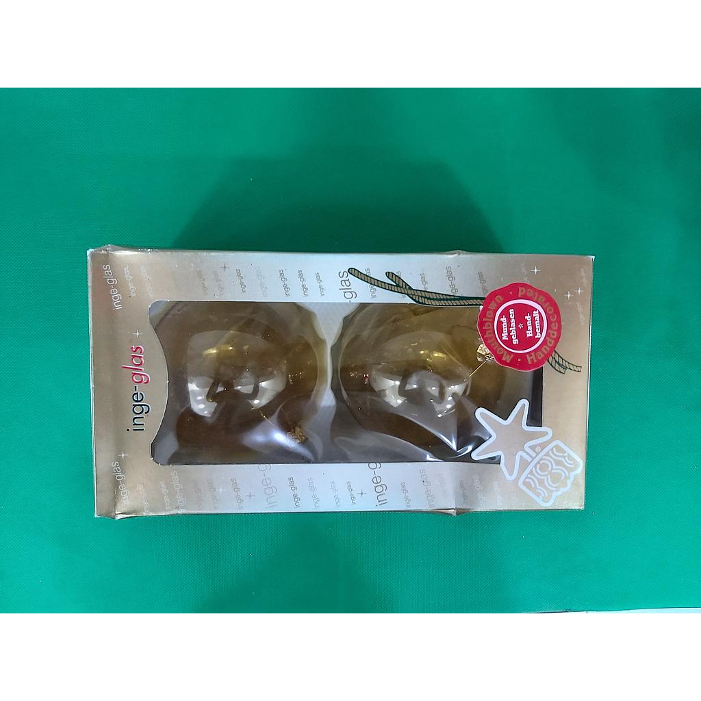 Inge Glas Big Gold Trans Christmas Balls 