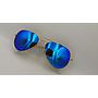 Lux Lenses UK SunGlasses Model GM110058 Blue Gold Aviator Metal