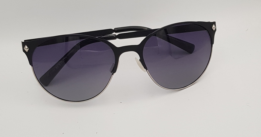 Lux Lenses UK SunGlasses Model WPF A321 Black Round Metal