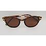 Lux Lenses UK SunGlasses Model 52457 Brown Gold Round Plastic