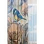 OYO Home SL FPR 14AS New 240cm Blue Yellow Bird on a Flower Curtains 140cm