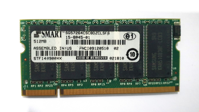 Smart Modular 512MB PC2700 DDR 333MHz ECC Unbuffered PFC107061904 CL2.5  DIMM Memory M