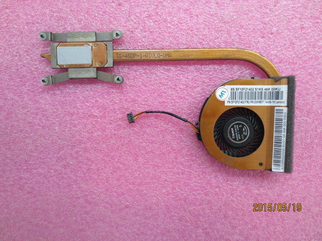 LENOVO THINKPAD T440 HEATSINK AND FAN 00HM071 Used A
