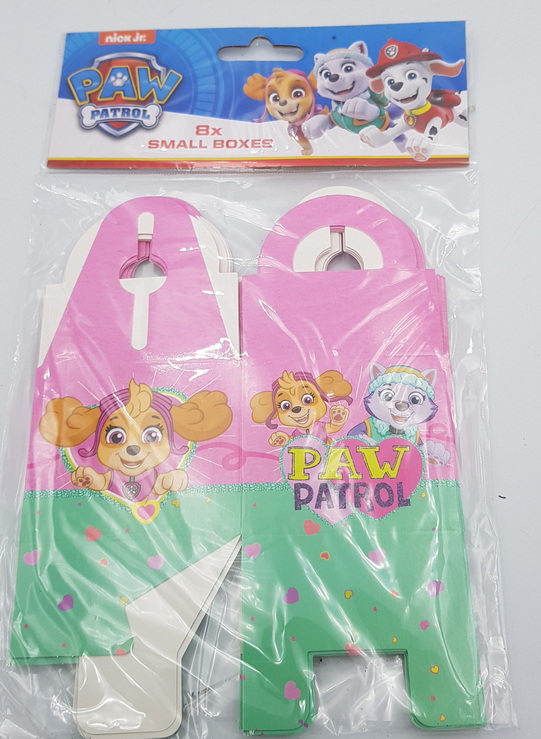 Treat boxes Paw Patrol Team Pink 8 pieces 6.5cm