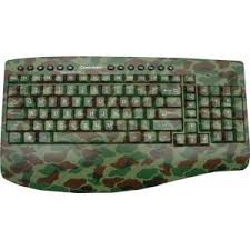 Greybusters Fully Coloured Multimedia Keyboard Ps2 Camouflage