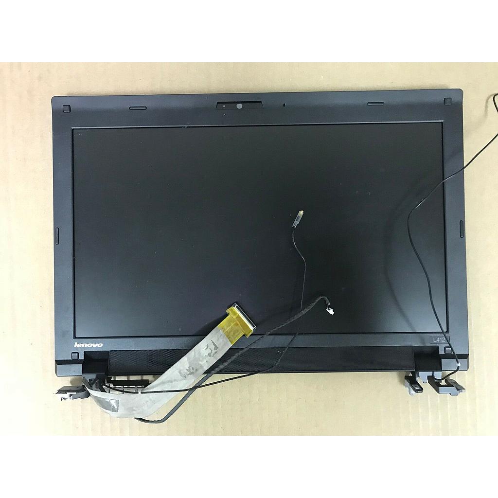 LENOVO THINKPAD L412 SERIES COMPLETE SCREEN ASSEMBLY w hinges webcam Used A