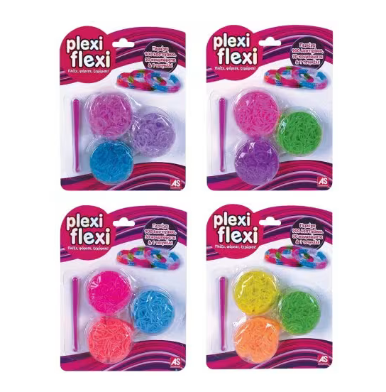As company Plexi Flexi Rubber Bands Pack 900Pcs