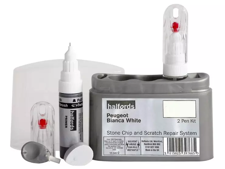 Halfords scratch chip repair for Peugeot Bianca White 397661