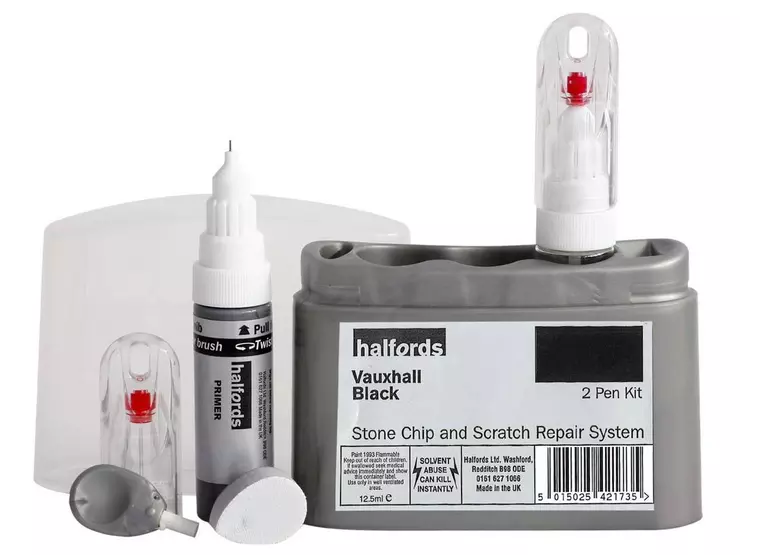 Halfords scratch chip repair for Vauxhall Opel Black 421735