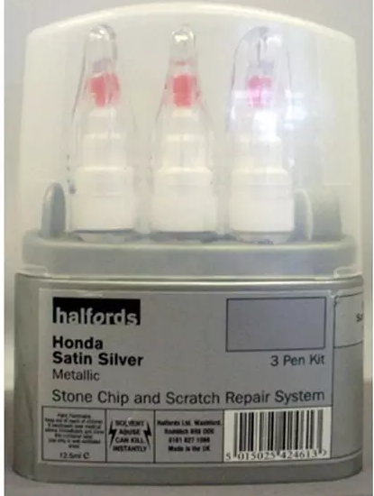 Halfords scratch chip repair for Honda Satin Silver 424614